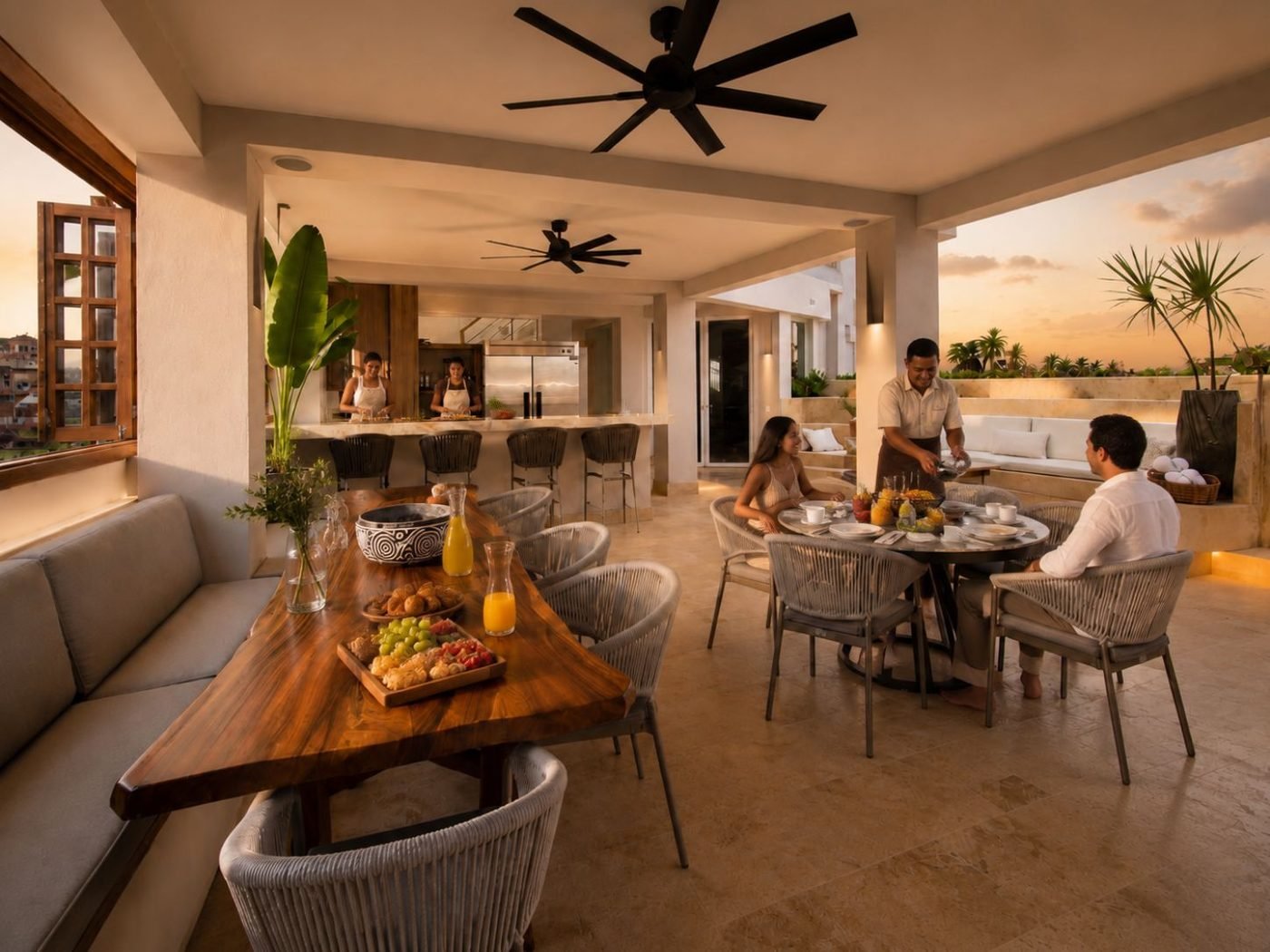 Servicio de desayuno continental en Casa Maya Cartagena