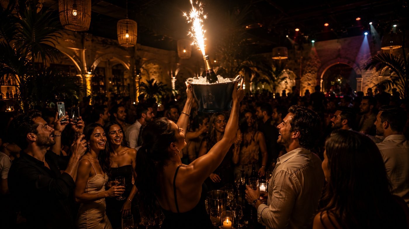 Vida noturna no Centro Histórico de Cartagena