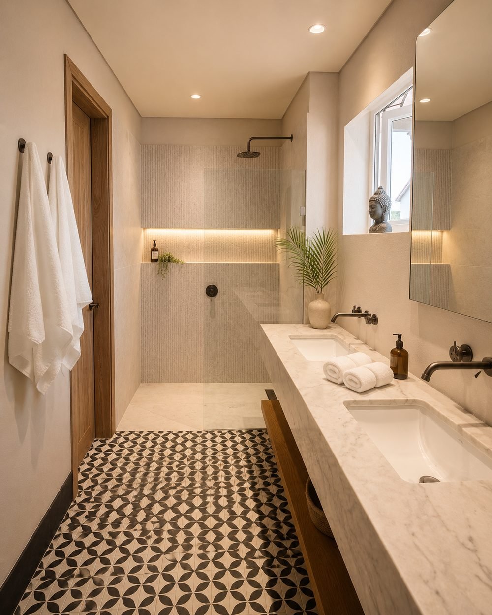 Baño privado de la Habitación 303, Premium Esquinera en Casa Maya Cartagena