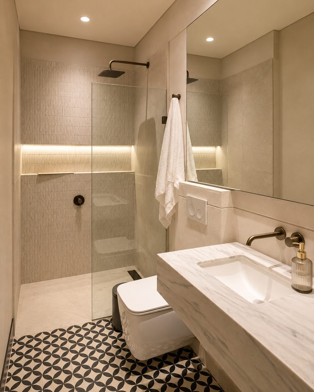 Baño privado de la Habitación 306, Boutique Interior en Casa Maya Cartagena
